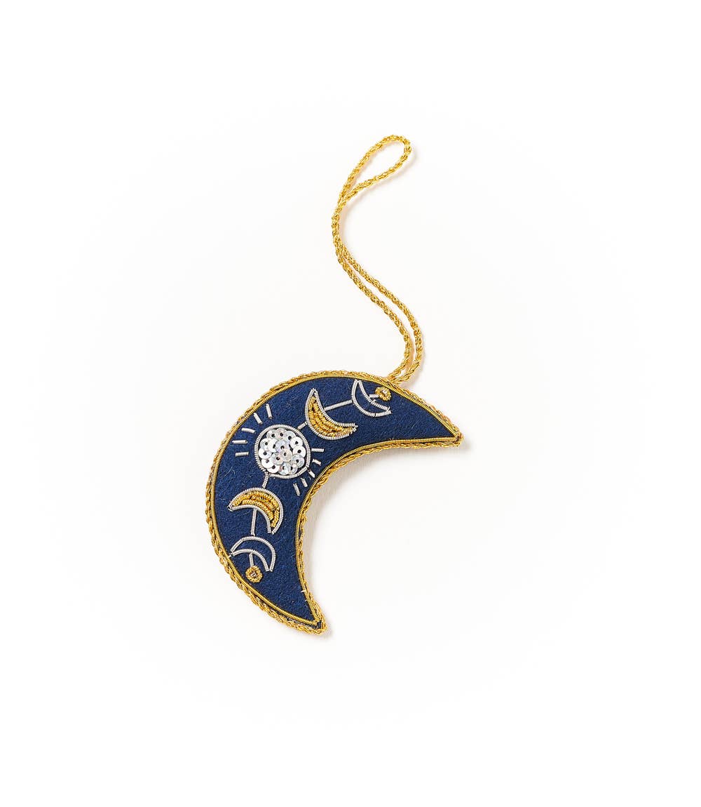 Crescent Moon Felt Ornament