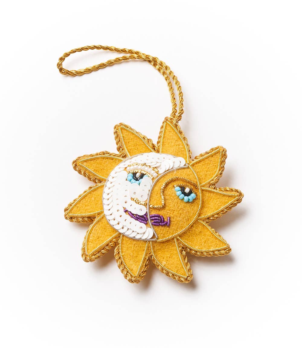 Sun Moon Felt Ornament