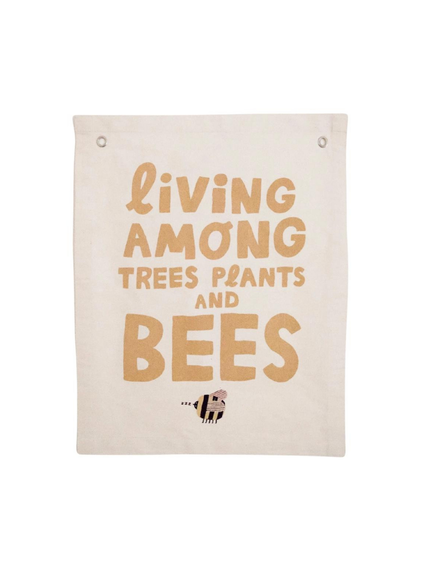 Living Among Trees, Plants and Bees Canvas Banner