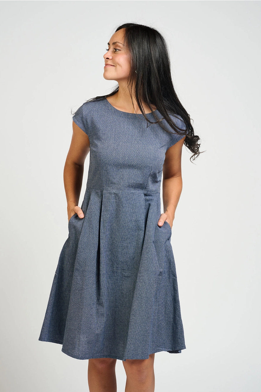 Devonshire Dress - Blue Chambray