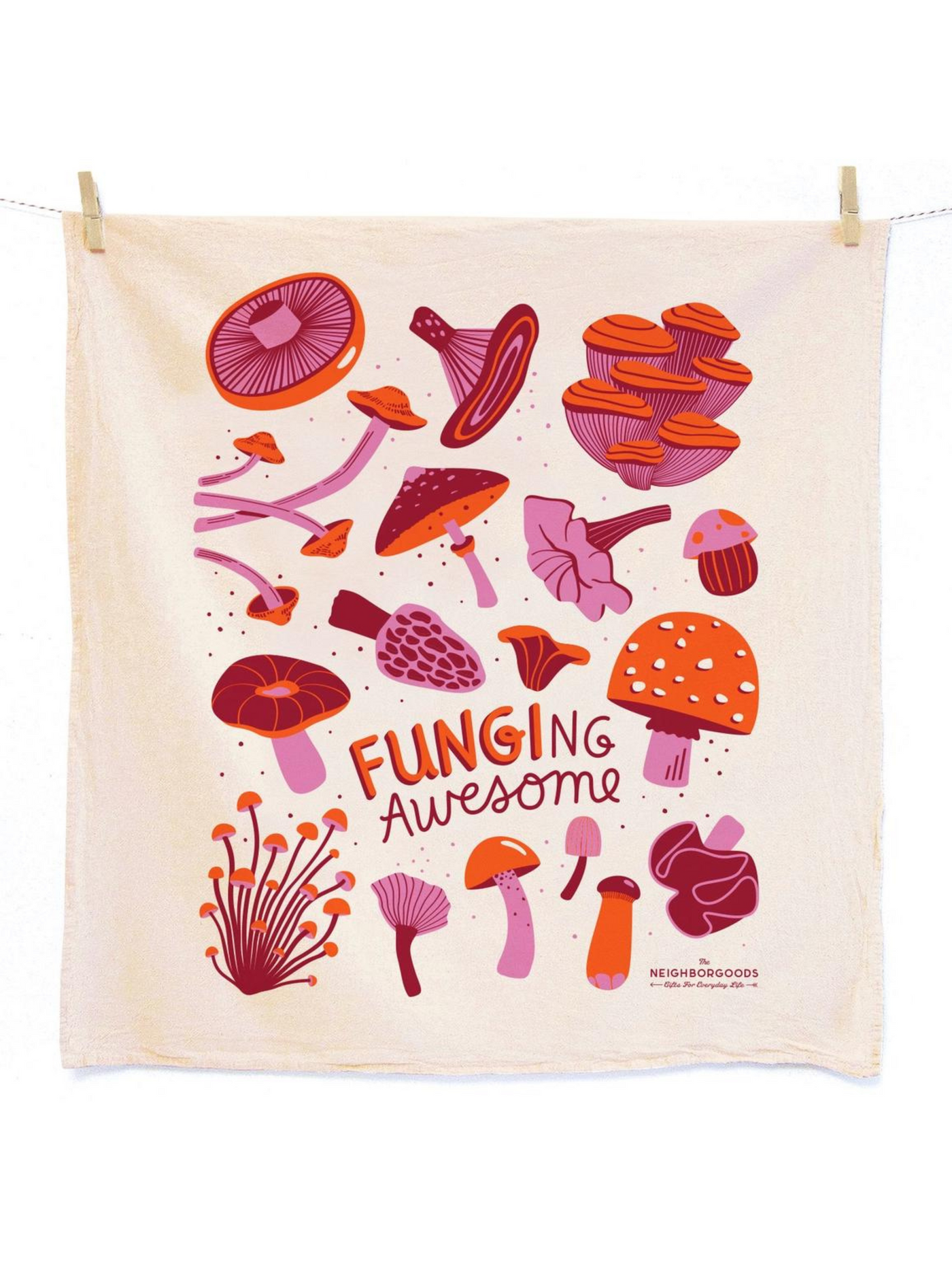 Field Day (Mushroom, Poppies) - Tea Towel Set of 2