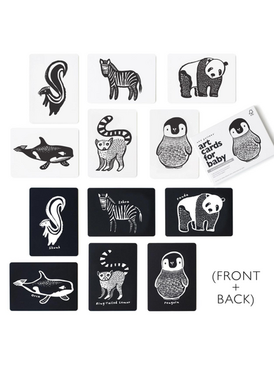 Black and White Art Cards - Animals