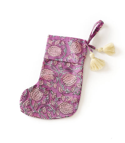 Hand Blockprint Mini Stocking - Assorted