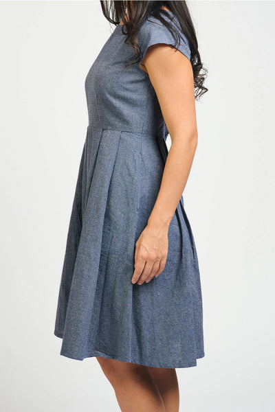 Devonshire Dress - Blue Chambray