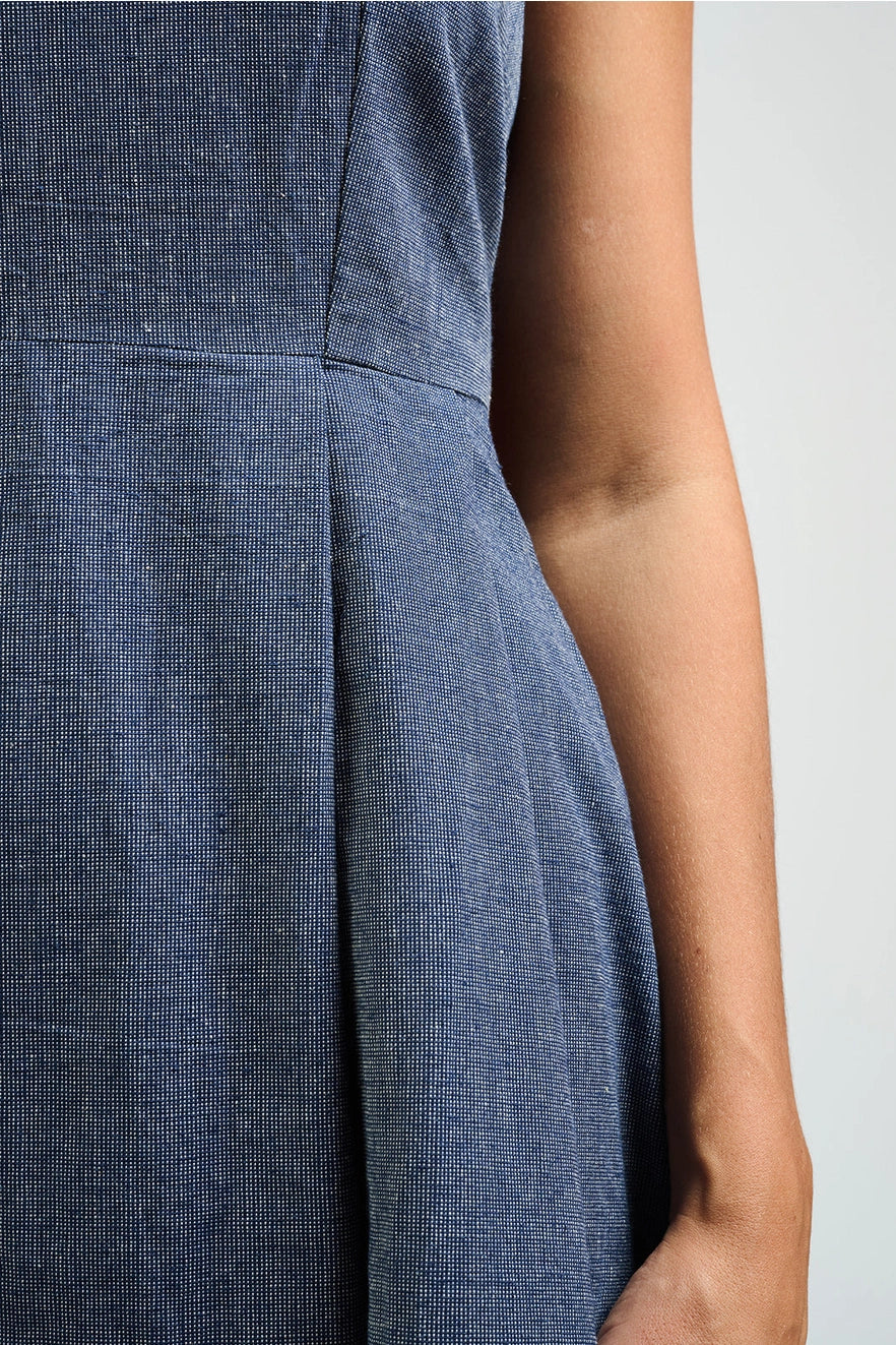 Devonshire Dress - Blue Chambray