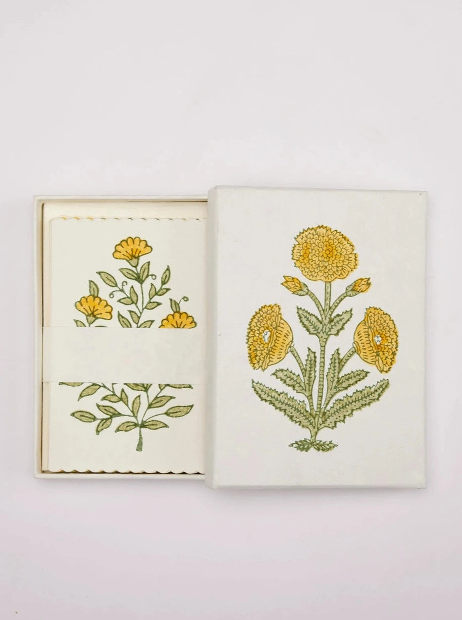 Boxed Artisan Notecard Set - Malika Sunshine