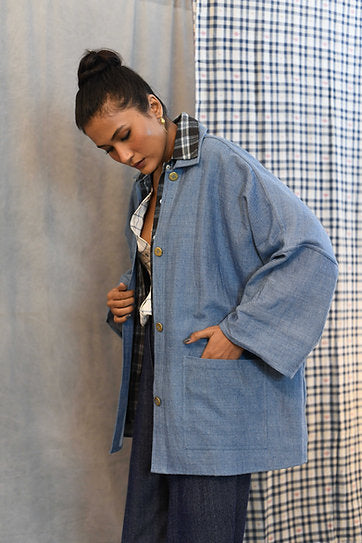 Homespun Denim Boyfriend Jacket