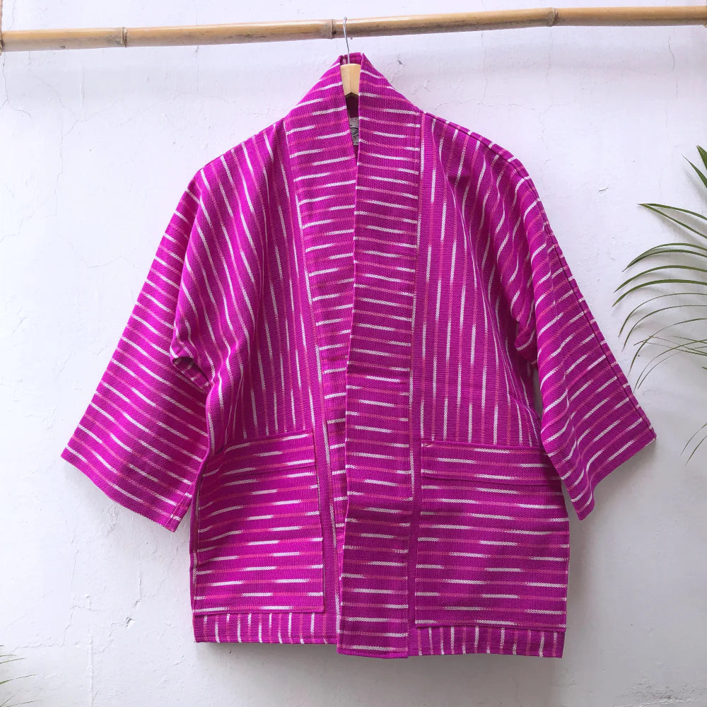 Bouganvillea Ikat Kimono