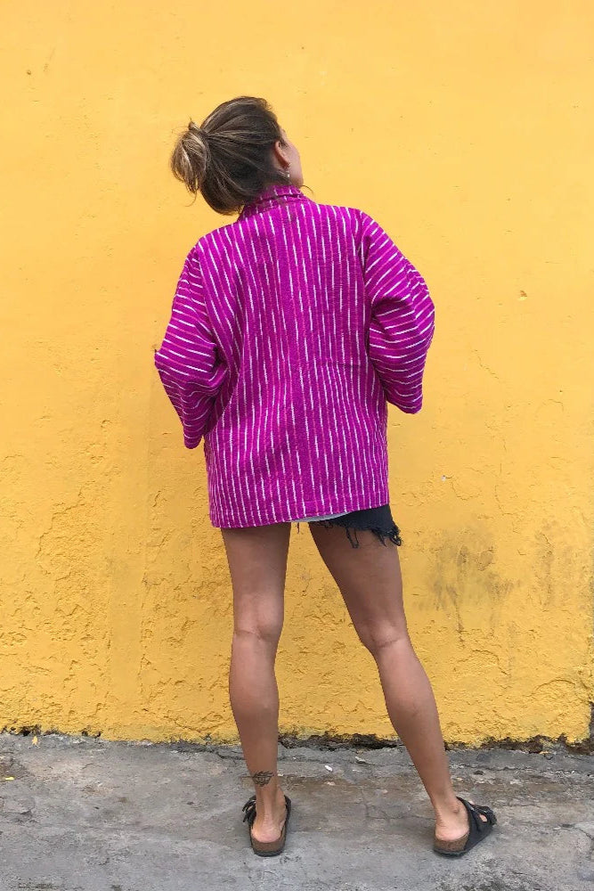 Bouganvillea Ikat Kimono