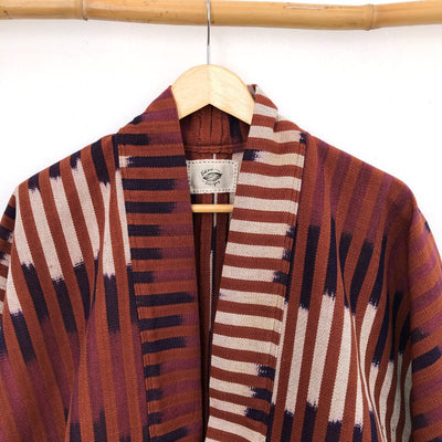 Guatemalan Brown Ikat Kimono