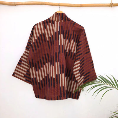 Guatemalan Brown Ikat Kimono