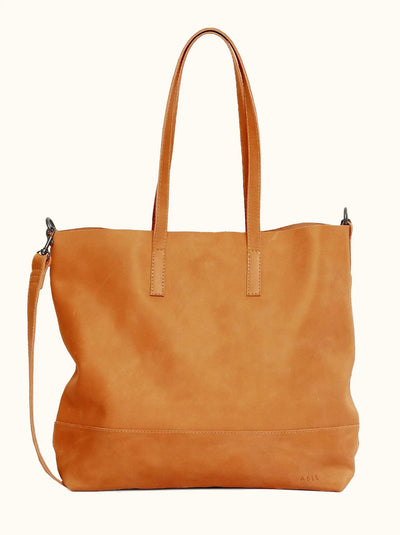 Abera Crossbody Tote in Cognac