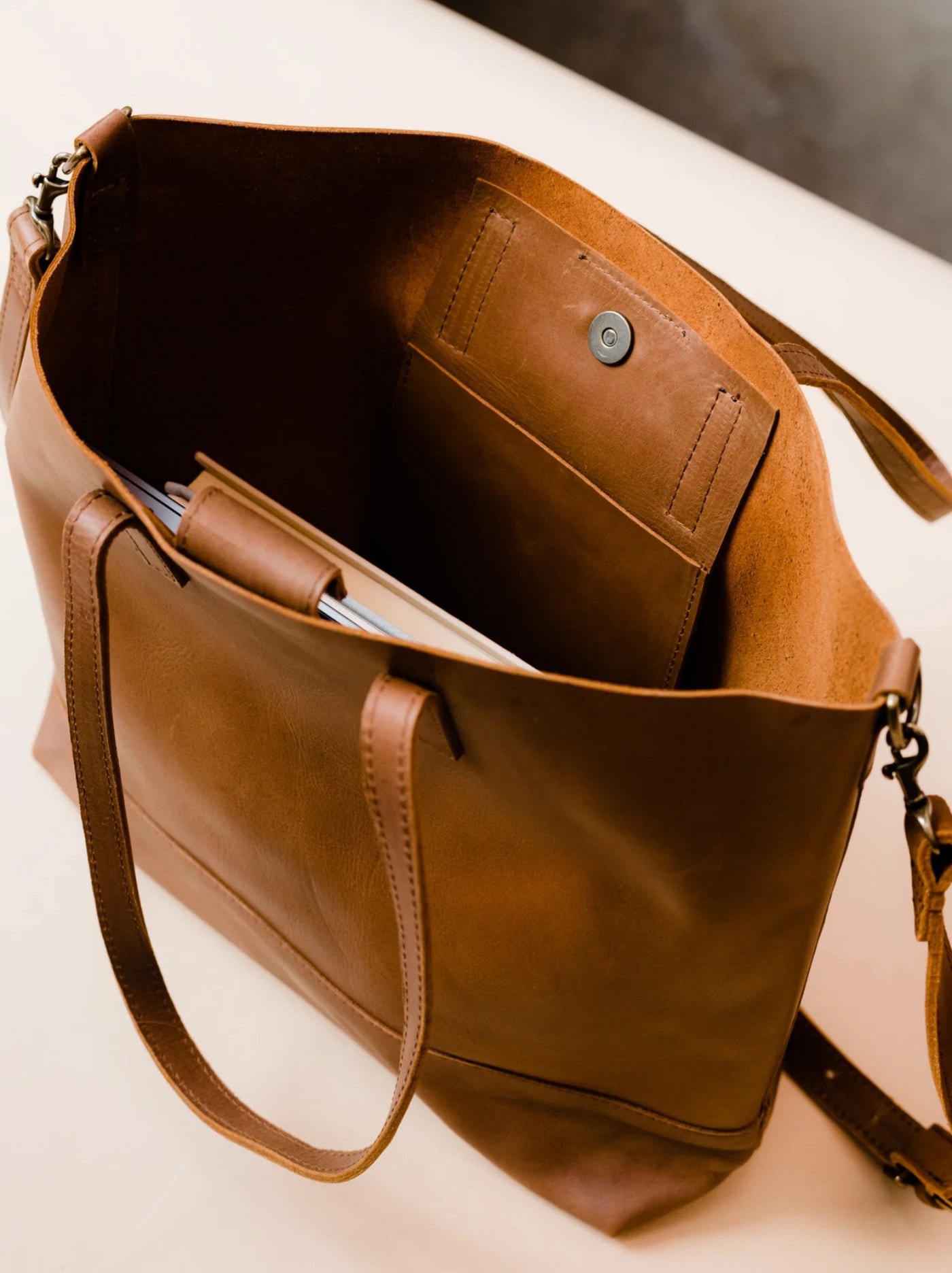 Abera Crossbody Tote in Whiskey