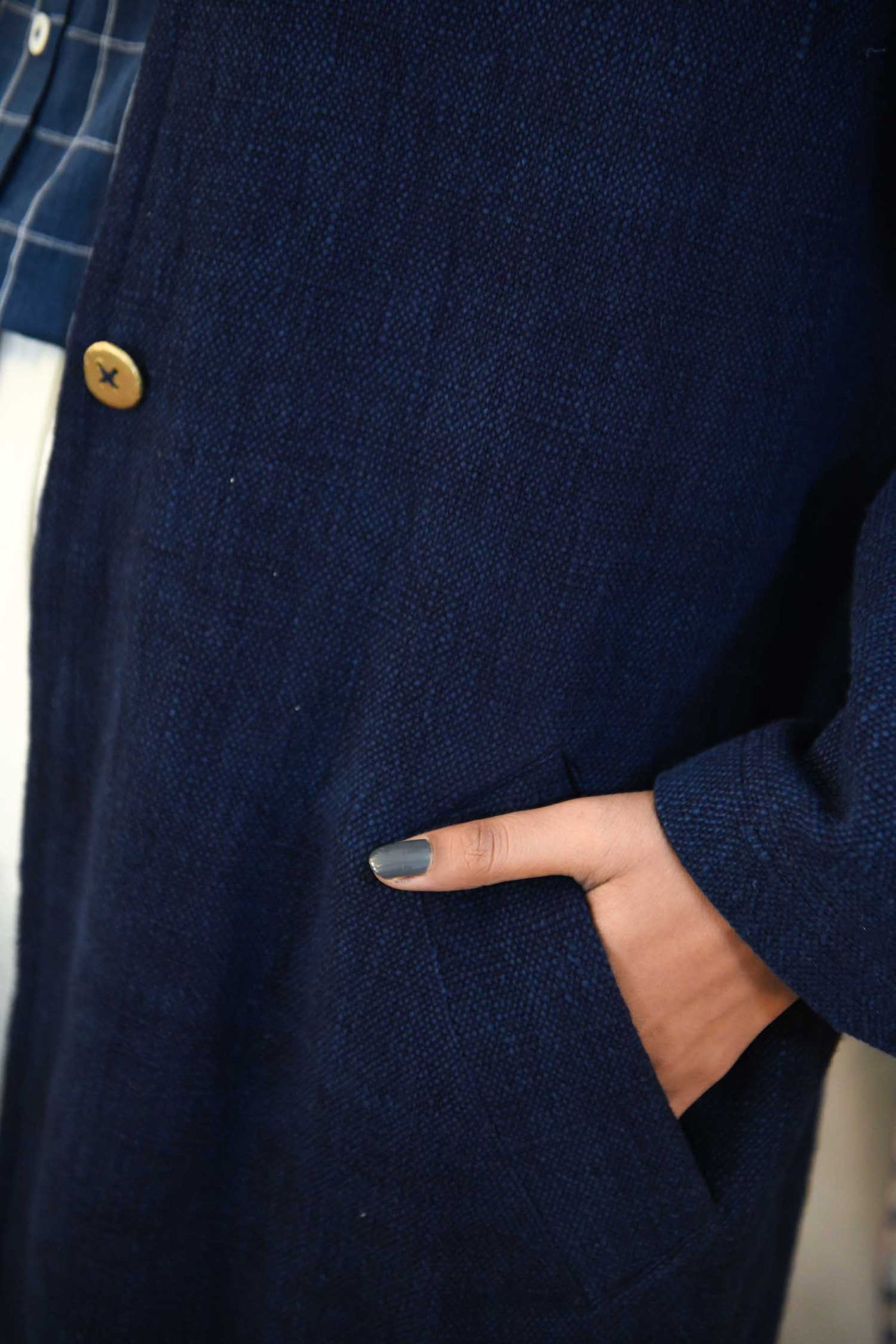 Homespun Berlin Coat in Indigo