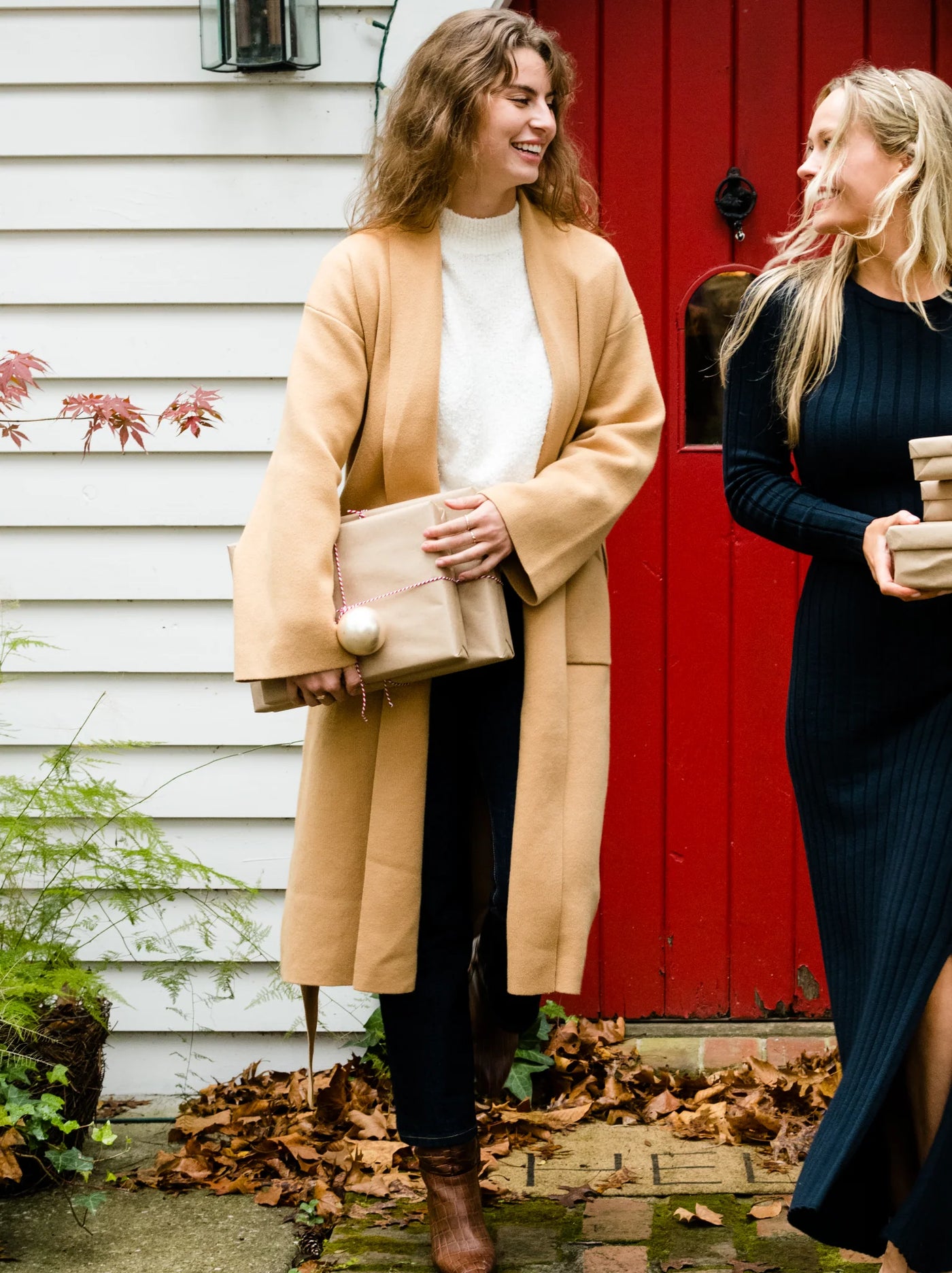 Brooke Sweater Coat in Camel