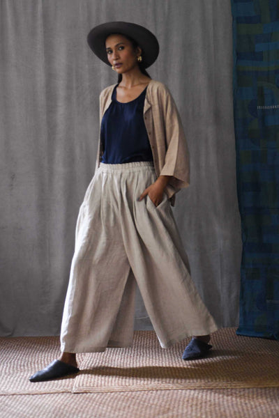 Linen Culottes in Natural