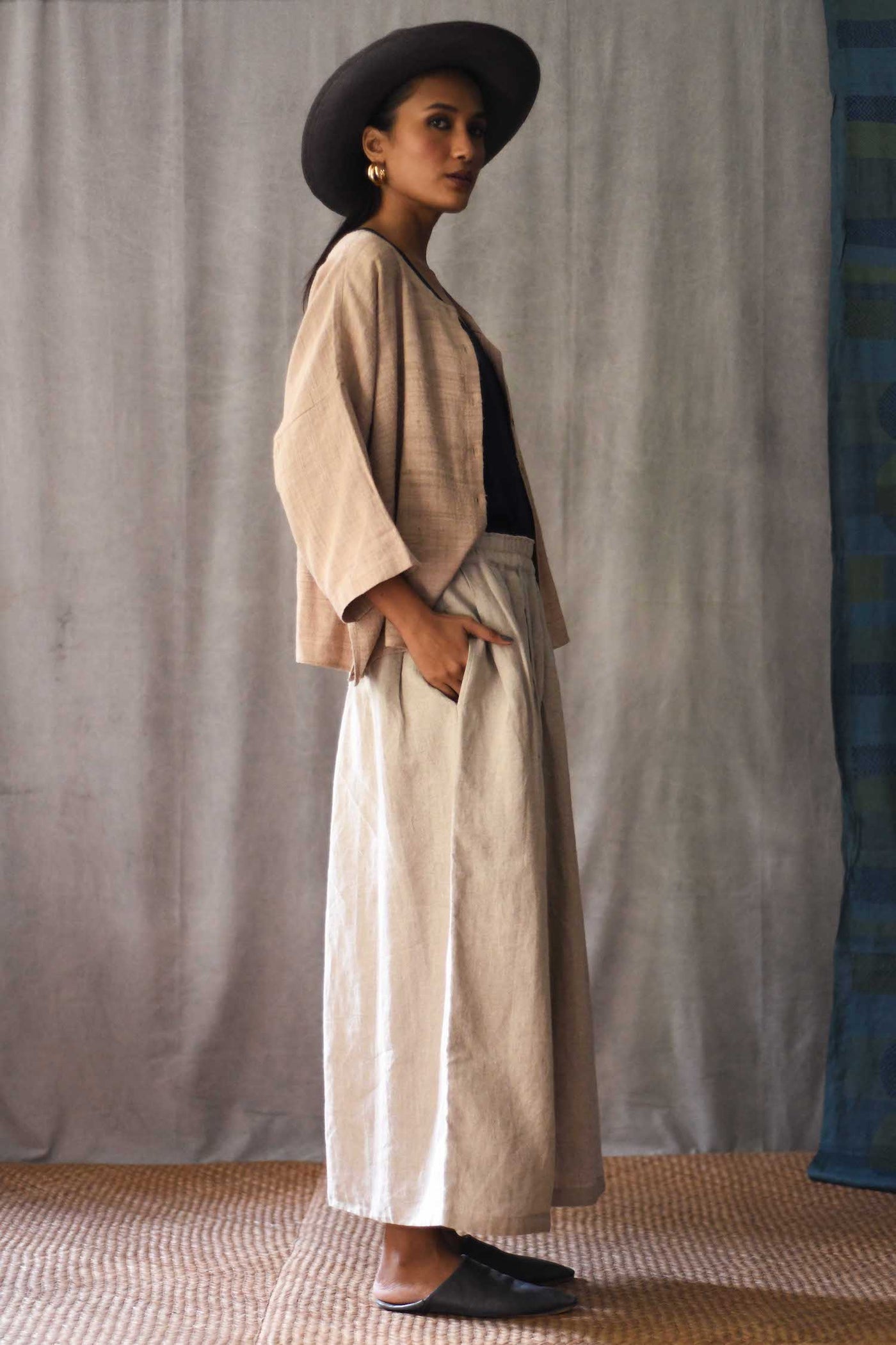 Linen Culottes in Natural