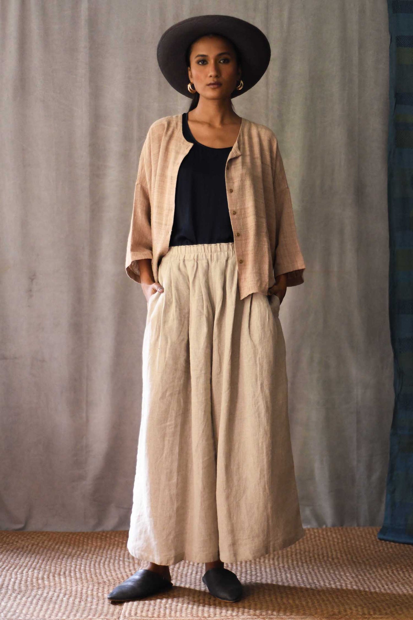 Linen Culottes in Natural