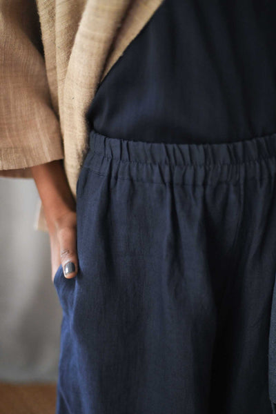 Linen Culottes in Indigo