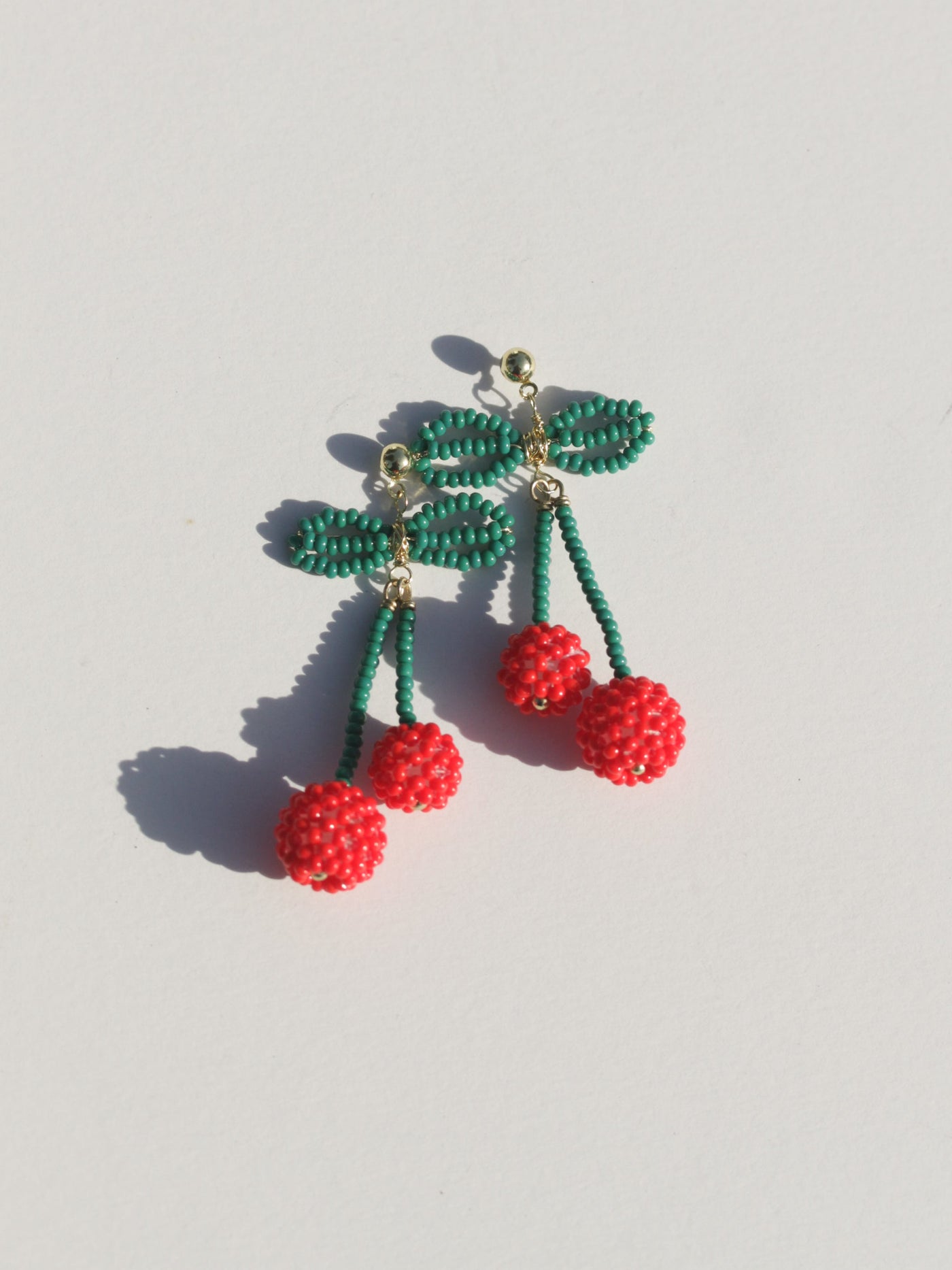 Cherry Beaded Earrings