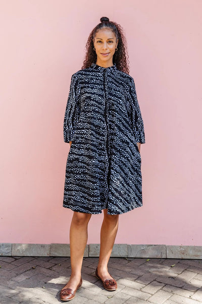 Zuri African Wax Print Dress - Pop!