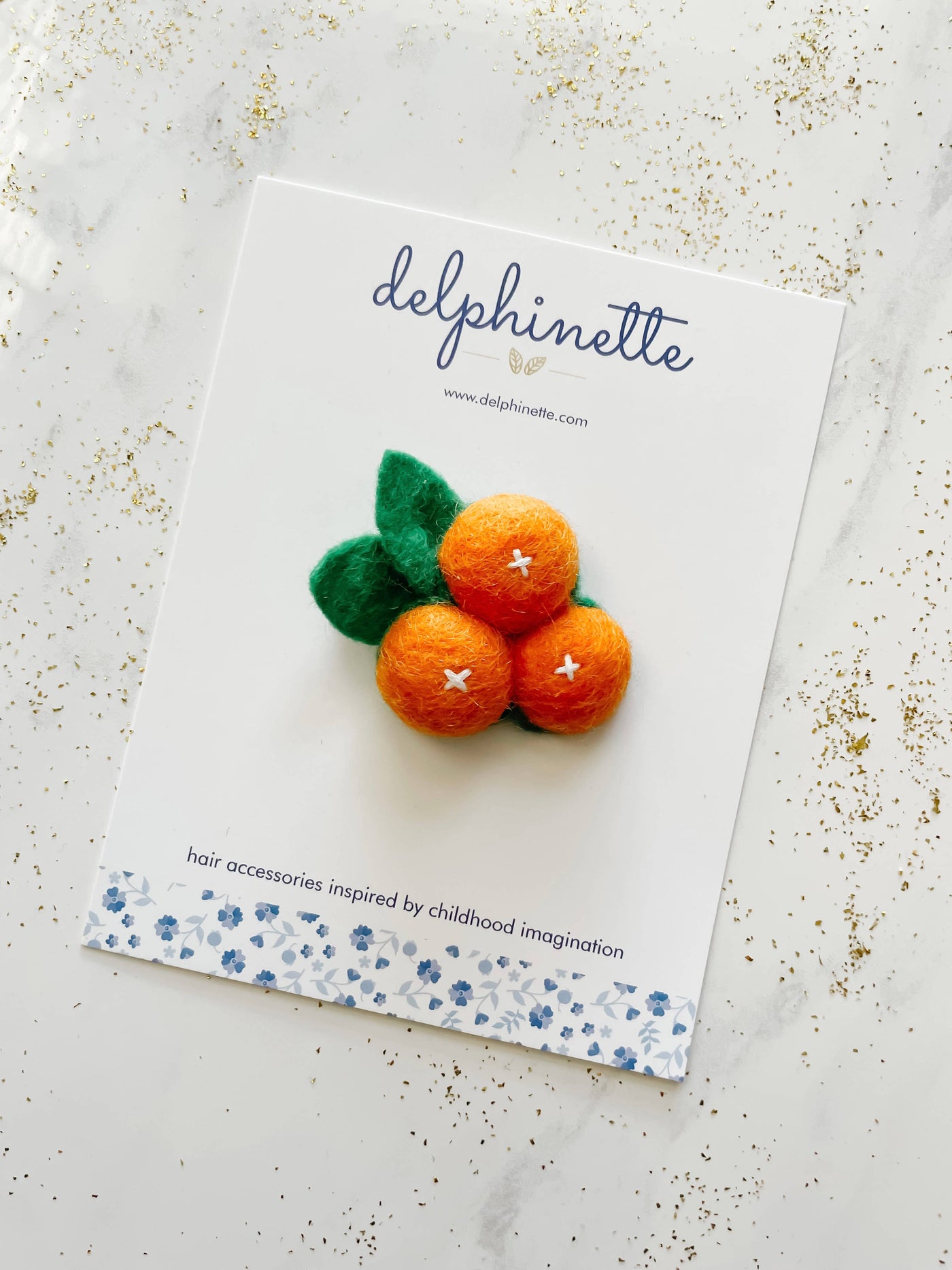 Clementine Orange Hair Clip