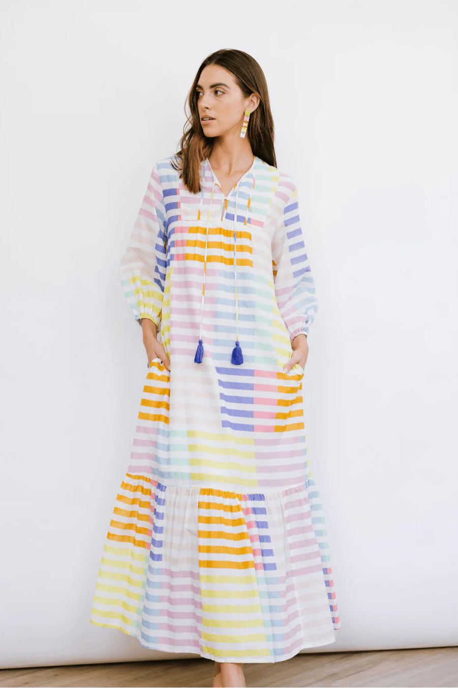 Colorful Stripe Copa Dress