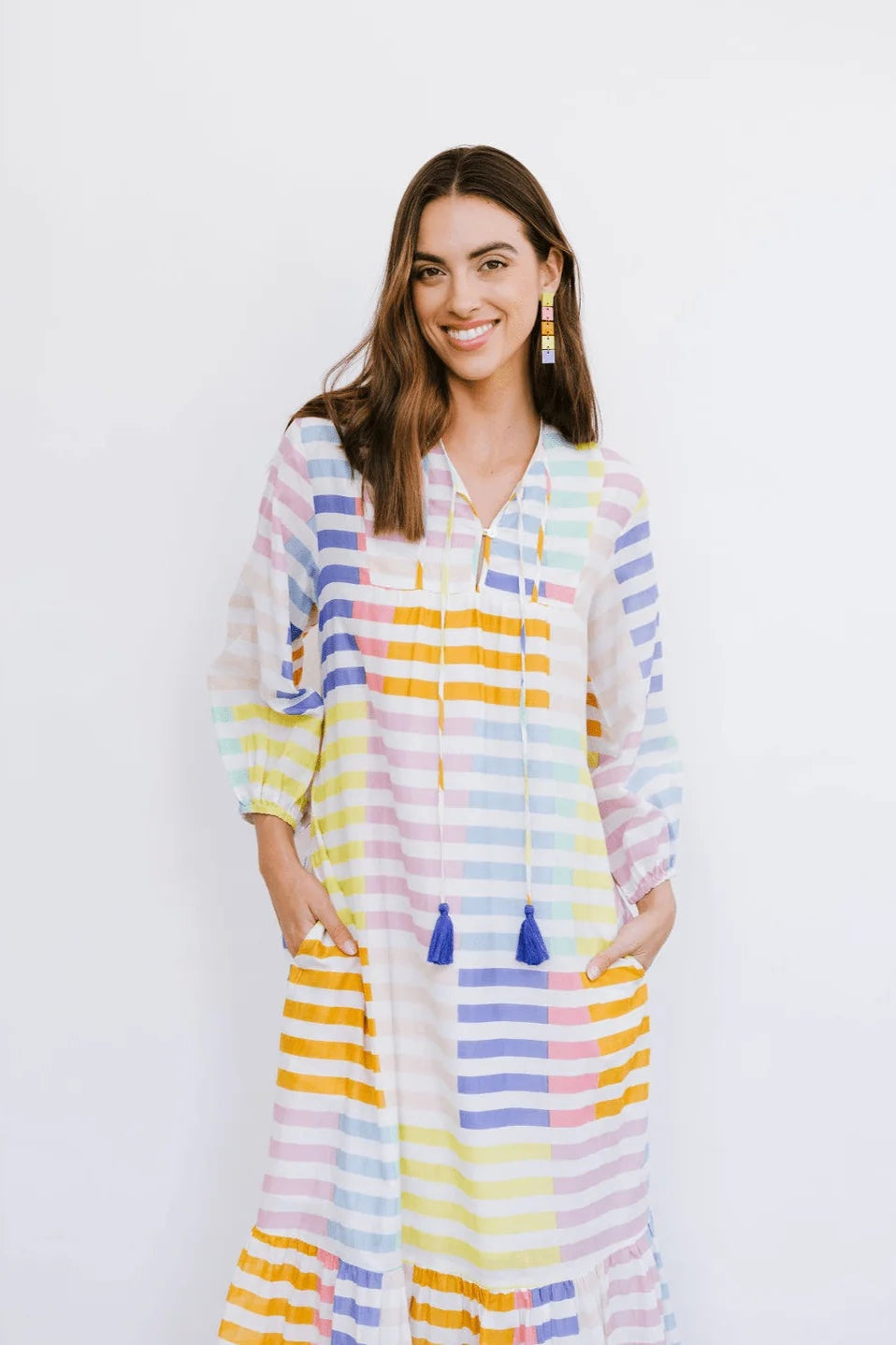 Colorful Stripe Copa Dress